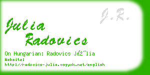 julia radovics business card